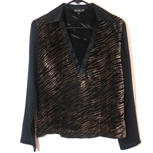 MOSDIOR Collection Tops - Vintage Animal Print Long Sleeves Top
